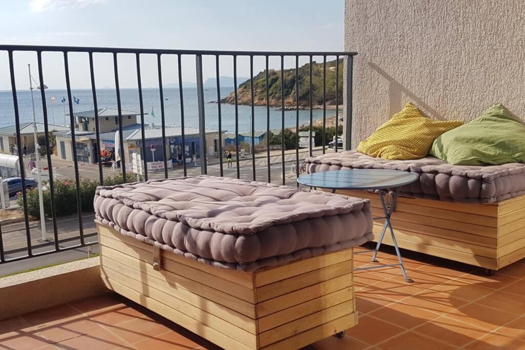 T2 Magnifique Vue Mer Panoramique Six-Fours-les-Plages Kültér fotó