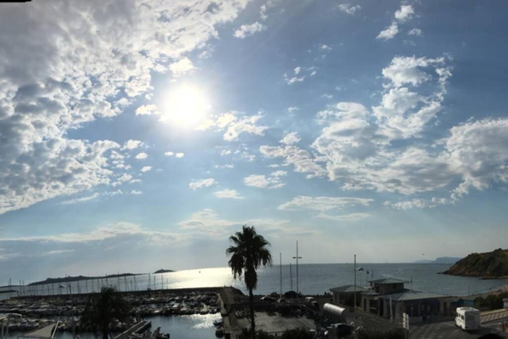T2 Magnifique Vue Mer Panoramique Six-Fours-les-Plages Kültér fotó